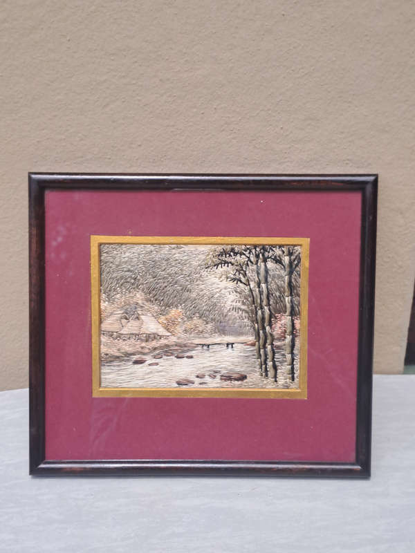 Japanese silk thread art beautifull