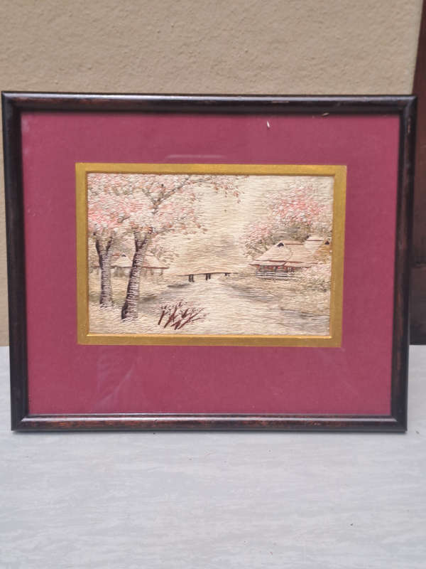 Japanese silk thread art beautifull