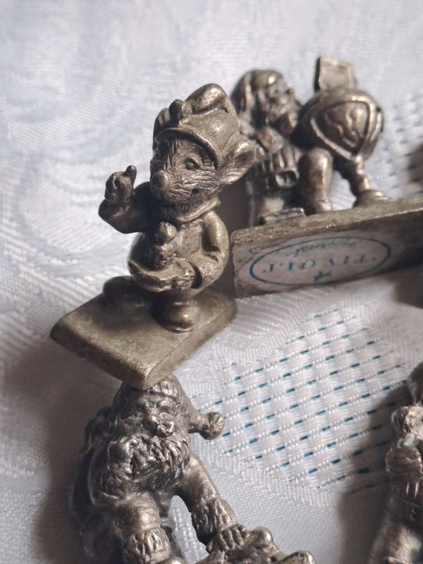 Vintage original TIVOLT Christmas theme figurines pewter very cute