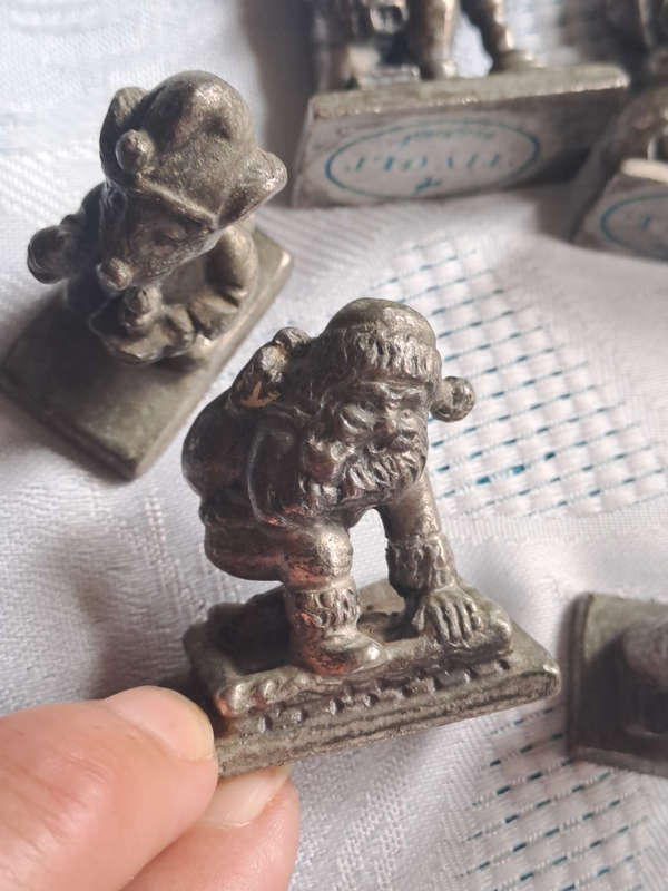 Vintage original TIVOLT Christmas theme figurines pewter very cute
