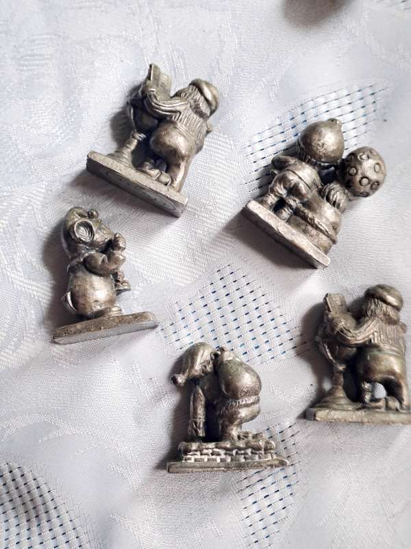 Vintage original TIVOLT Christmas theme figurines pewter very cute