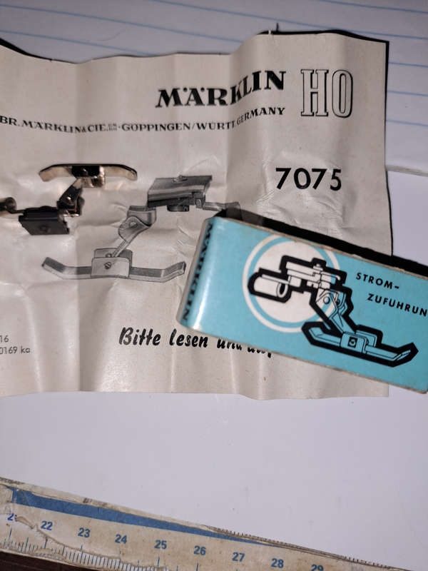 Märklin 7075 current supply/ pick up shoe new with booklet IOP
