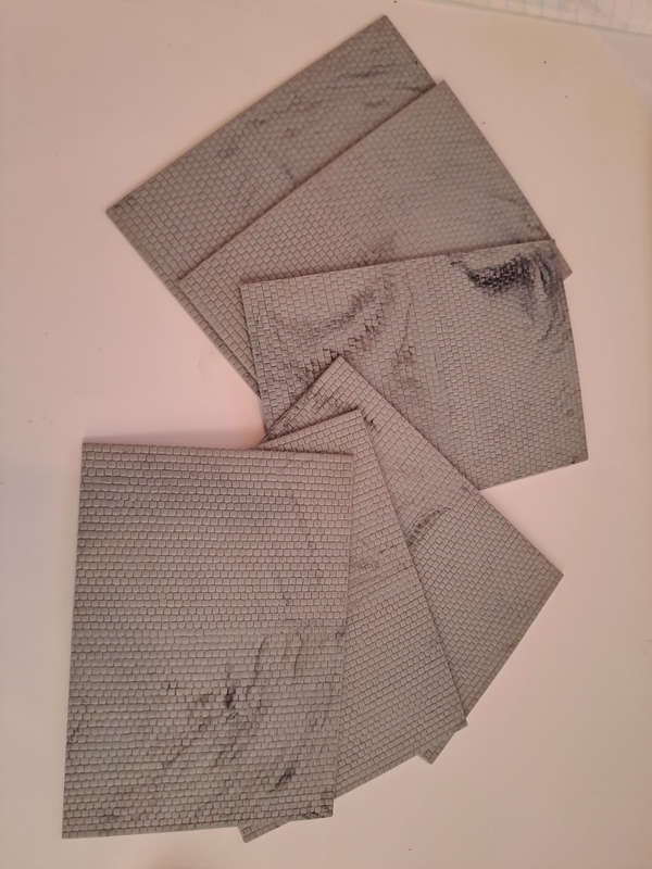 Vollmer Ho stone wall plates plastic 13.7x 9.5cm Each