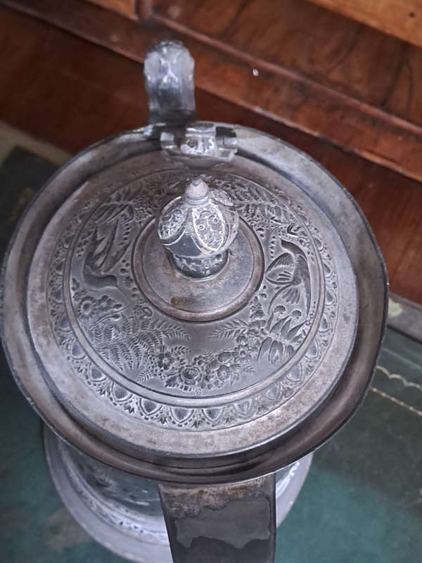 Meridian silver company massive decorated Victorian insulated water pitcher silver plate