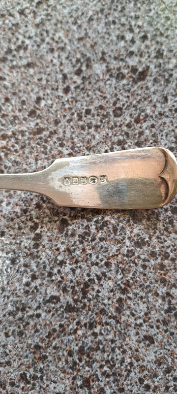 hall marked silver plated sugar spoon strainer