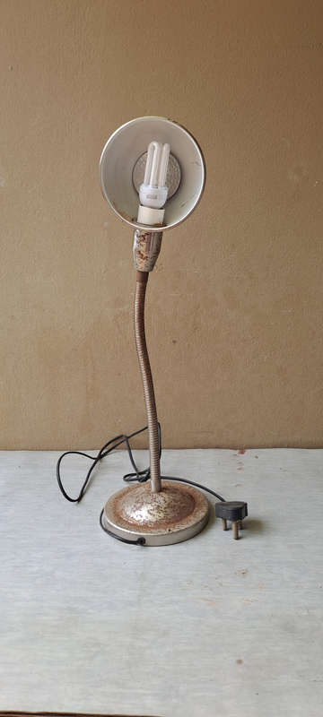 Ikea Vintage Metal Chrome Desk lamp Format A0301 Space Age Style Max 75W