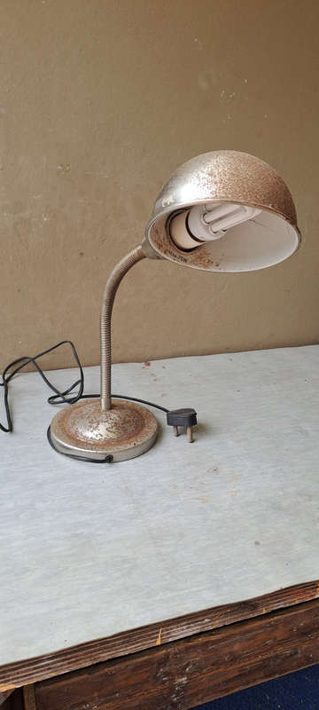 Ikea Vintage Metal Chrome Desk lamp Format A0301 Space Age Style Max 75W