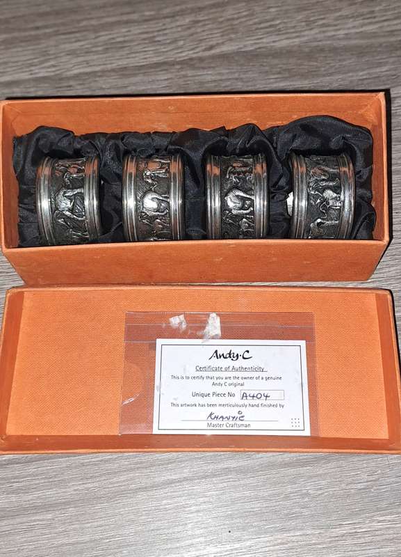 Andy C Elephant Range Serviette rings exceptional
