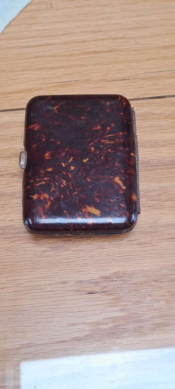Small celluloid Tortoise shell vintage cigarette case