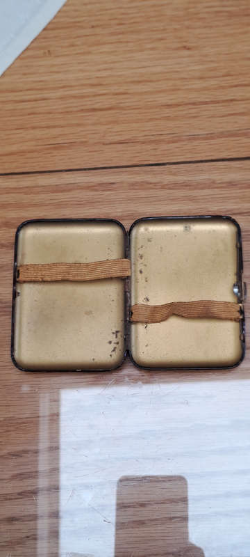 Small celluloid Tortoise shell vintage cigarette case