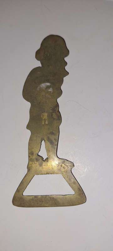Vintage Turkish Karagoz brass bottle opener