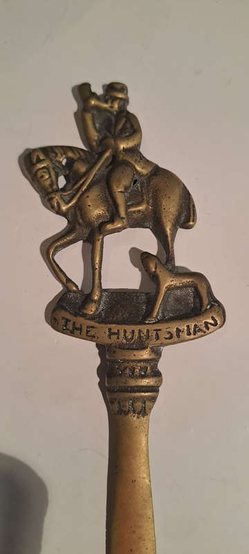 Old The Huntsman brass letter opener