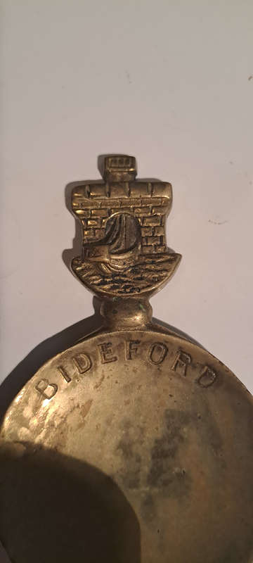 Vintage old brass tea caddy spoon