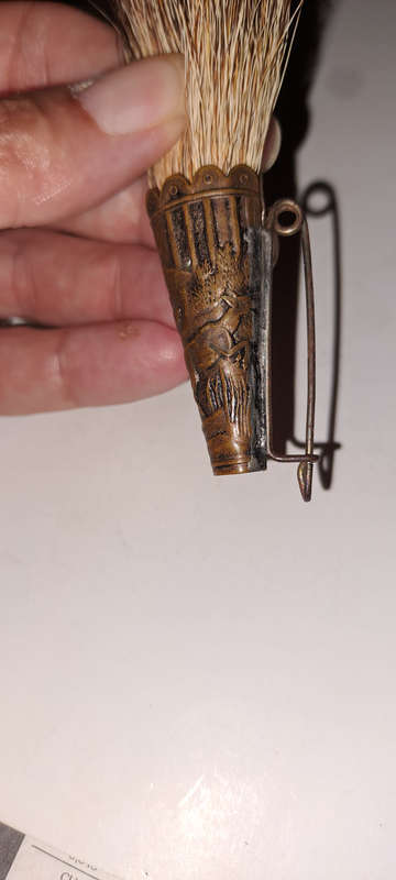 Traditional German antique hunters hat brooch