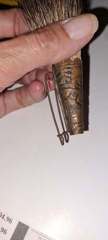 Traditional German antique hunters hat brooch