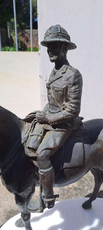 High quality bronze 28kg unknown rider  Buks Theron 1900'S