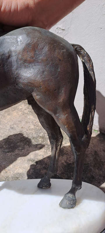 High quality bronze 28kg unknown rider  Buks Theron 1900'S