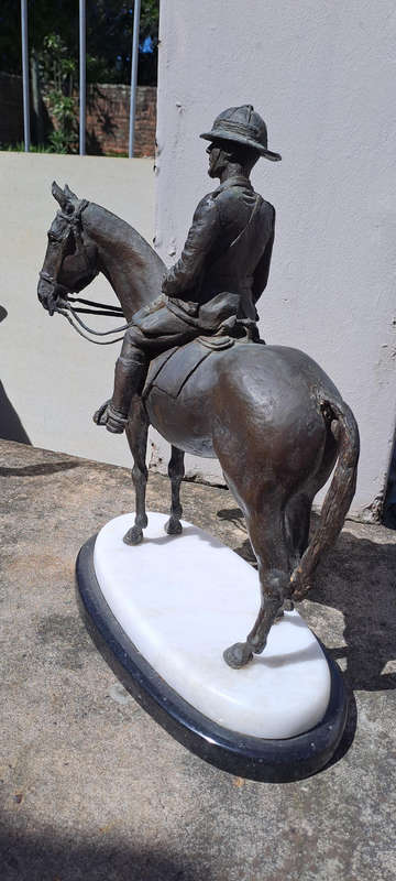 High quality bronze 28kg unknown rider  Buks Theron 1900'S