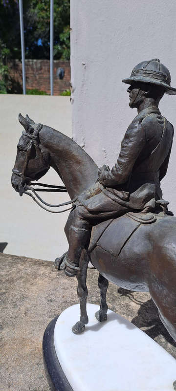 High quality bronze 28kg unknown rider  Buks Theron 1900'S