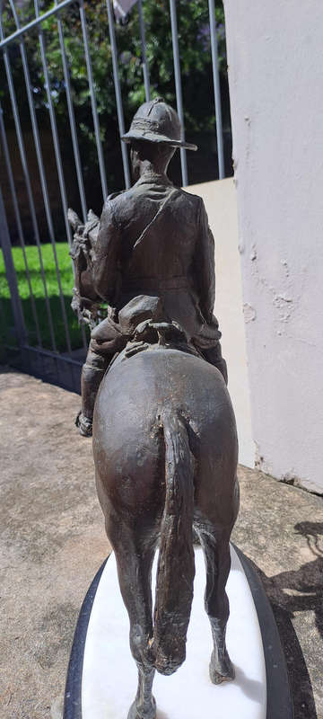 High quality bronze 28kg unknown rider  Buks Theron 1900'S