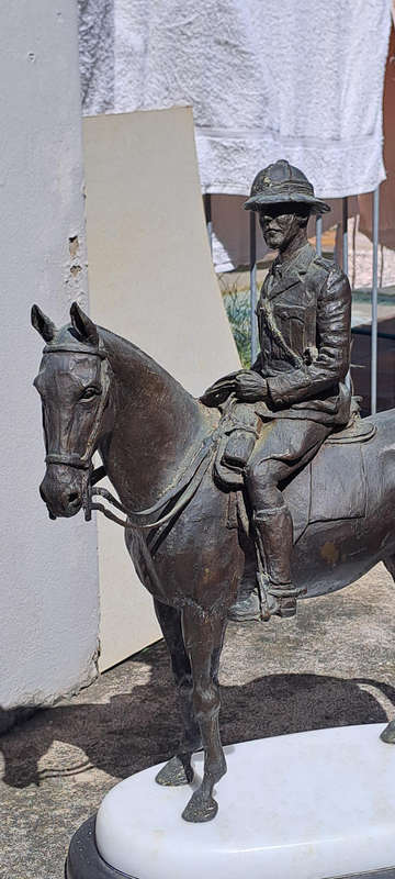 High quality bronze 28kg unknown rider  Buks Theron 1900'S