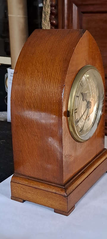 English Tame Side Single Fusee Beehive Tombstone Bracket Mantel Clock