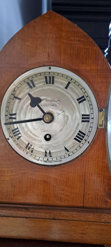 English Tame Side Single Fusee Beehive Tombstone Bracket Mantel Clock