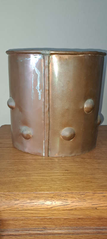 Unique vintage hand made copper pot/overpot/flowerpot quite heavy