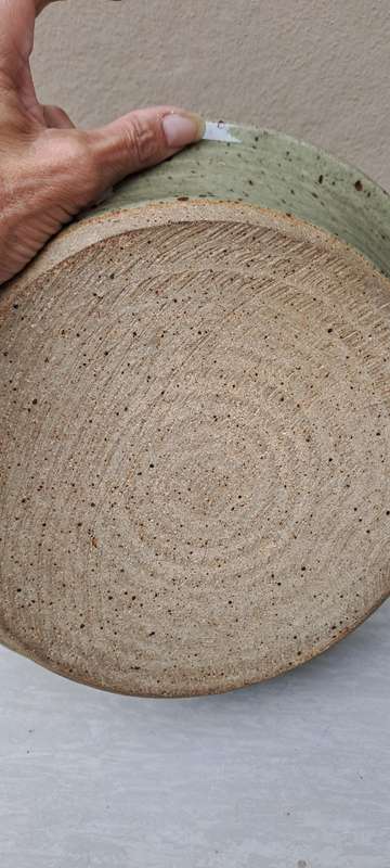 Lovely large stoneware studio potter ashtray