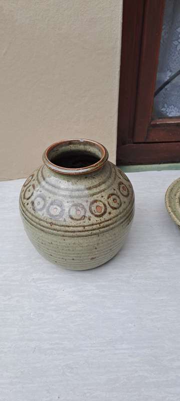 Lovely large stoneware studio potter  flower pot