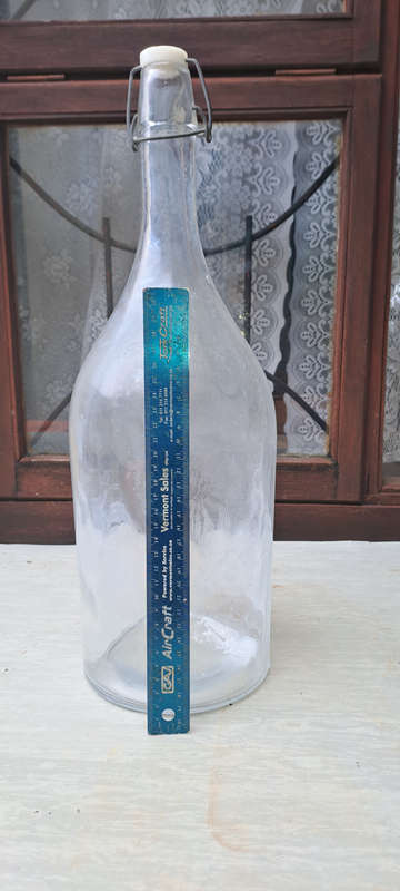 Extra Large vintage soda bottle with stopper 48cm tall