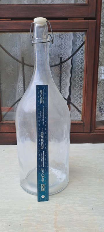 Extra Large vintage soda bottle with stopper 48cm tall