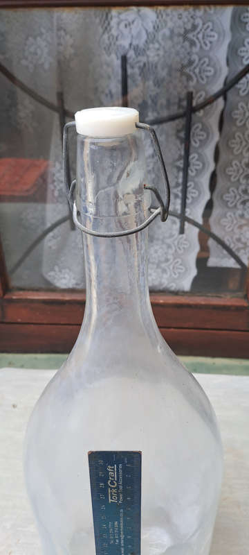 Extra Large vintage soda bottle with stopper 48cm tall