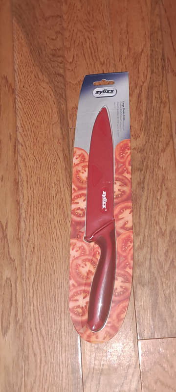 Zyliss SWISS large cooks knife with protective cover 32cm long