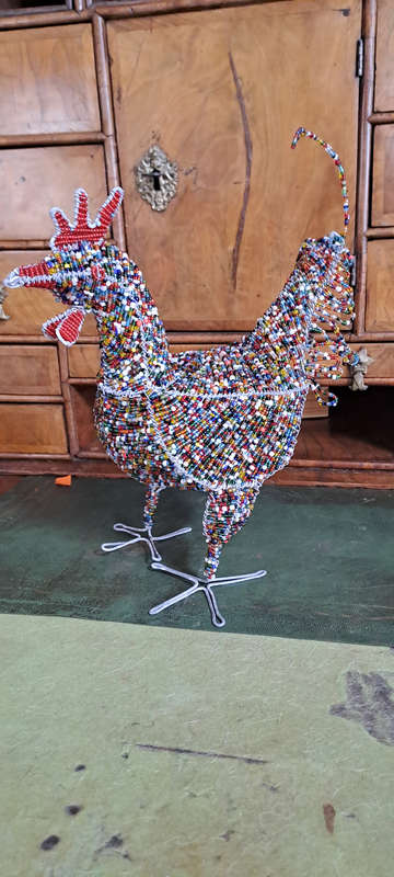 hand made beaded Rooster large
