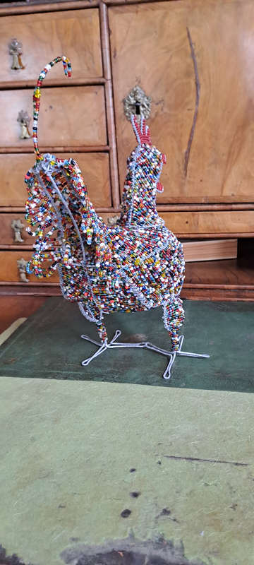 hand made beaded Rooster large