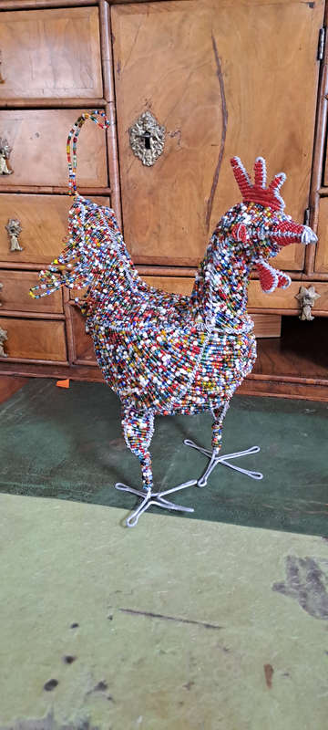 hand made beaded Rooster large