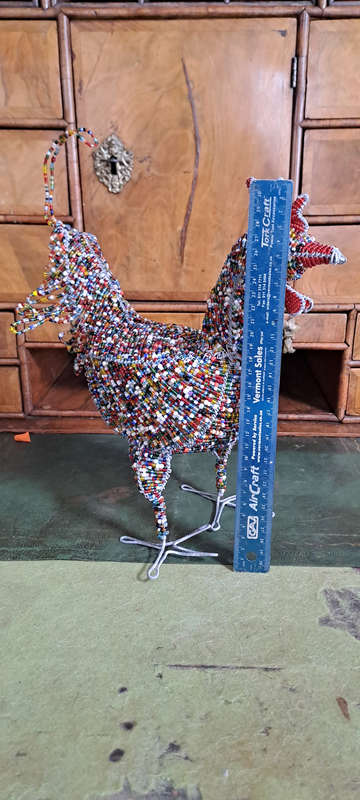 hand made beaded Rooster large