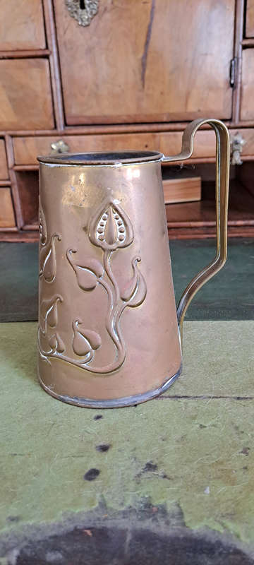stamped  Beltrau England on base art Nouveau style brass/copper?  water jug