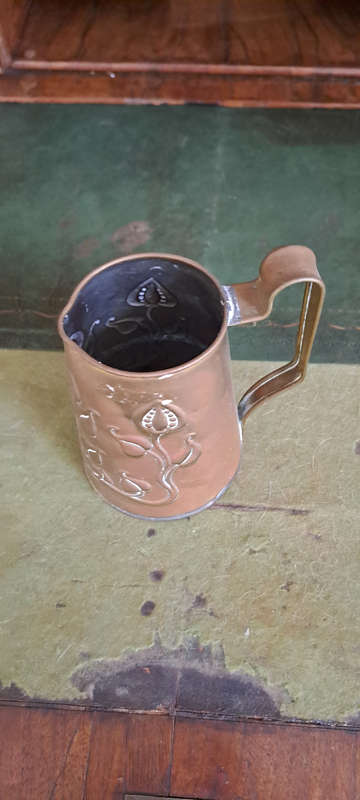 stamped  Beltrau England on base art Nouveau style brass/copper?  water jug