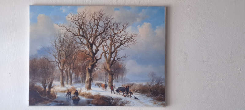 forest winter scene canvas print