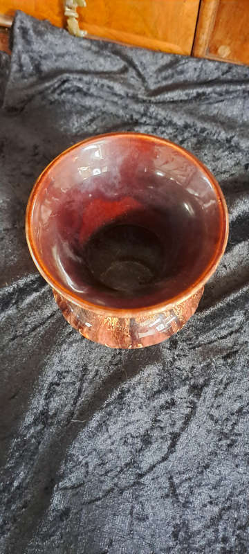 West German Jasba Keramik Pottery drip glaze bubble vase stunning