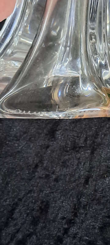 Daum France crystal table lamp Art Nouveau
