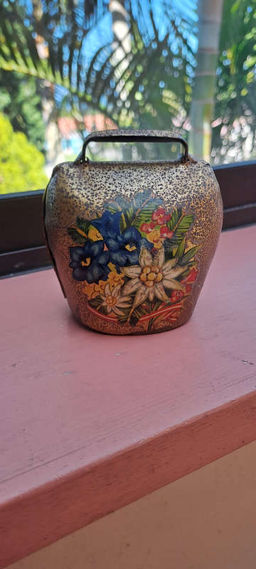 Unusual....Swiss cow Bell MONEY BOX