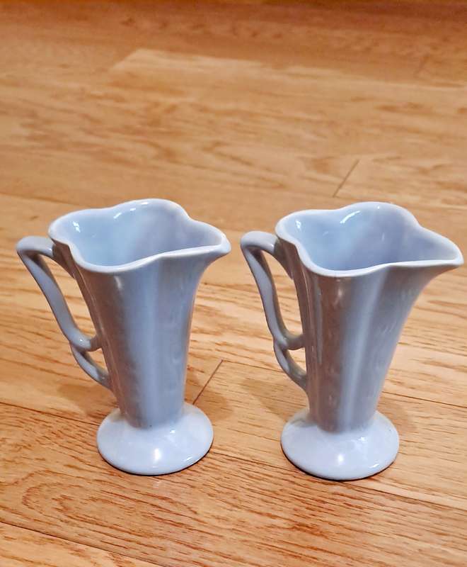 Arthur Wood pair beautiful jug vases/ milk jugs light blue