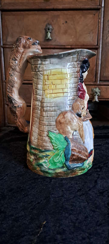 Burleigh Ware Art Deco Old Feeding Time Water Jug Made In England 1940s