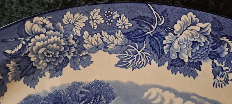 Enoch Woods English scenery very large oval platter/wall plate