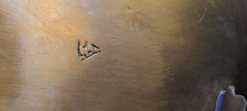 Pair of brass vintage pot plant holders