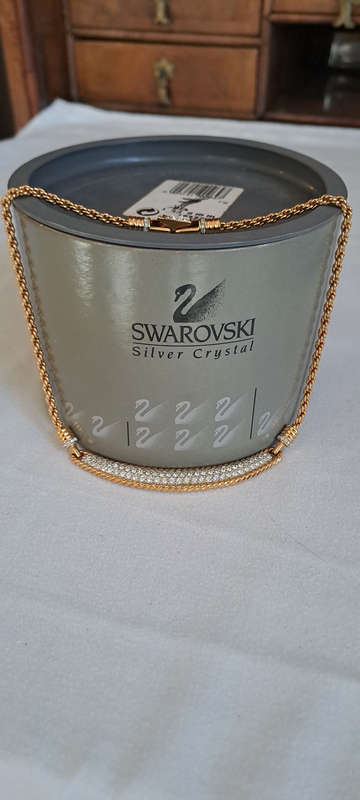 ca 1980's stunning gold plated Swarovski necklace