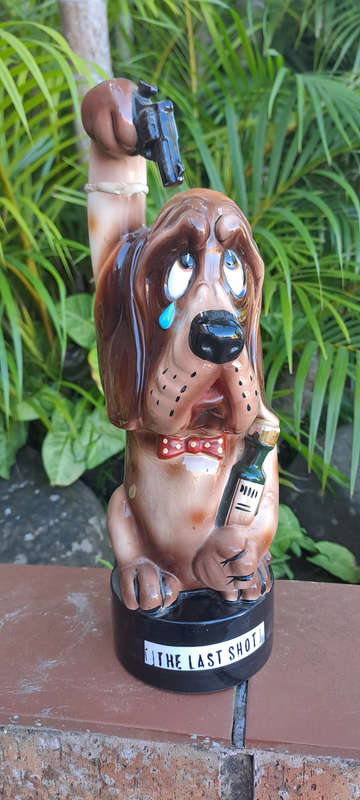 Vintage 1960/70 musical whiskey/ brandy decanter comical working complete